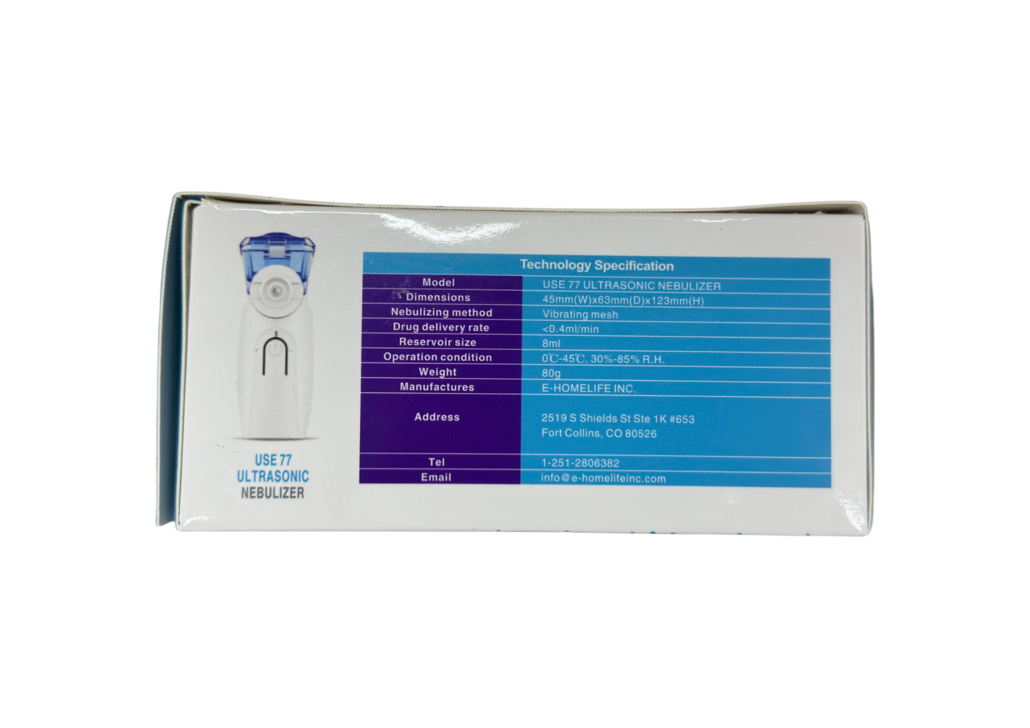 USE 77 ULTRASONIC NEBULIZER